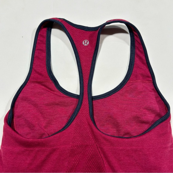 Lululemon Ebb & Flow Racerback Tank Bumble Berry Red Inkwell Women’s Size 9 - Picture 5 of 8